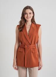Gilet sans manche poches orange IMPERIAL femme