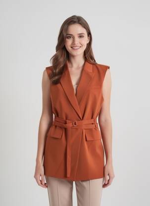 Gilet sans manche poches orange IMPERIAL femme