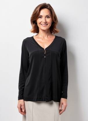 T-shirt manches longues manches longues noir TELMAIL femme