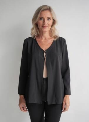 Veste casual coupe droite noir TELMAIL femme