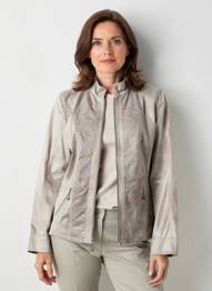 Blouson manches longues gris BARBARA LEBEK femme