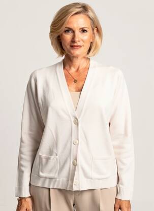 Gilet manches longues coupe cintrée beige RABE femme