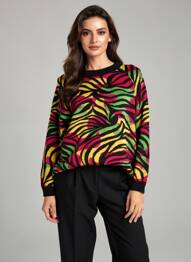 Pull col rond manches longues noir EPINE & NOISETTE femme