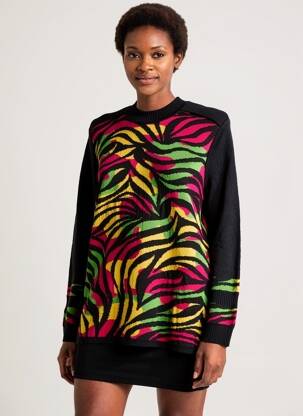 Pull coupe droite manches longues noir EPINE & NOISETTE femme