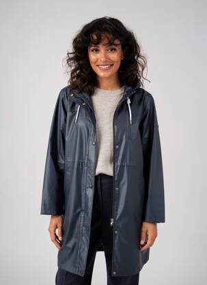 Imperméable fermeture zippée sur le devant a capuche bleu SAINT JAMES femme