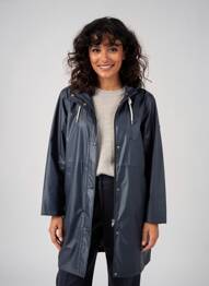 Imperméable fermeture zippée sur le devant a capuche bleu SAINT JAMES femme