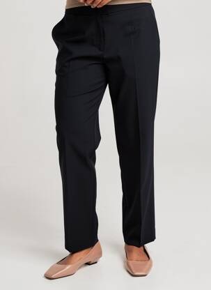 Pantalon slim tissage popeline taille normale noir KARTING femme