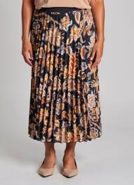Jupe mi-longue taille normale noir LE COMTE femme