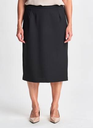 Jupe mi-longue taille normale noir GUY DUBOUIS femme