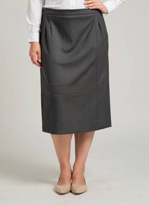 Jupe mi-longue taille normale gris GEVANA femme
