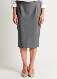 Jupe mi-longue doublure textile gris KARTING femme