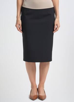 Jupe mi-longue taille normale noir GUY DUBOUIS femme