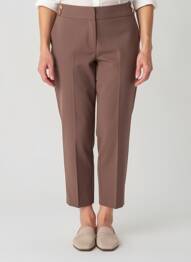 Pantalon chino taille normale taille normale marron JULIE GUERLANDE femme