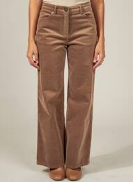 Pantalon flare stretch taille haute jaune C'EST BEAU LA VIE femme