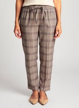 Pantalon chino taille normale taille normale marron C'EST BEAU LA VIE femme