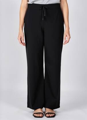 Pantalon large tissage popeline taille normale noir C'EST BEAU LA VIE femme