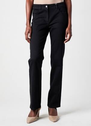 Pantalon slim tissage popeline taille normale noir C'EST BEAU LA VIE femme