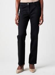 Pantalon slim tissage popeline taille normale noir C'EST BEAU LA VIE femme