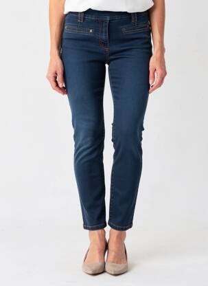 Jegging tissage brut taille normale bleu JULIE GUERLANDE femme