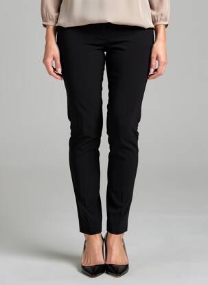Pantalon slim taille élastique taille normale noir JULIE GUERLANDE femme