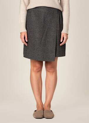 Jupe courte taille à pinces gris C'EST BEAU LA VIE femme