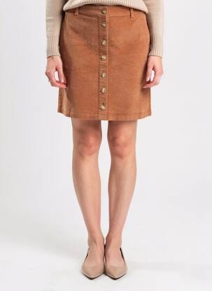 Jupe courte poches marron C'EST BEAU LA VIE femme