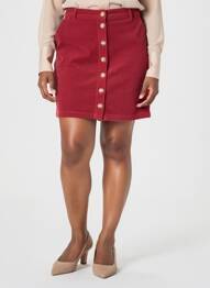 Jupe courte poches rouge C'EST BEAU LA VIE femme