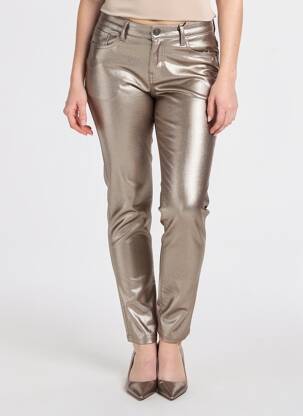 Pantalon slim stretch taille normale or DEELUXE femme