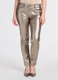 Pantalon slim stretch taille normale or DEELUXE femme