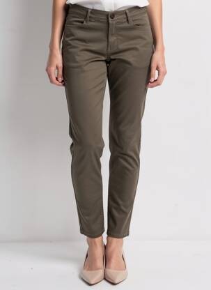 Pantalon slim stretch taille normale vert VILA femme