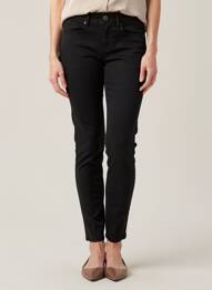 Pantalon slim tissage popeline taille normale noir VILA femme