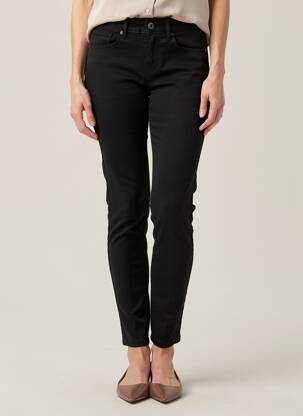 Pantalon slim tissage popeline taille normale noir VILA femme