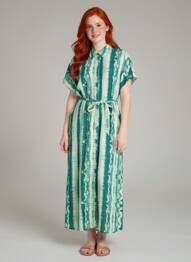 Robe longue manches courtes manches courtes vert VILA femme