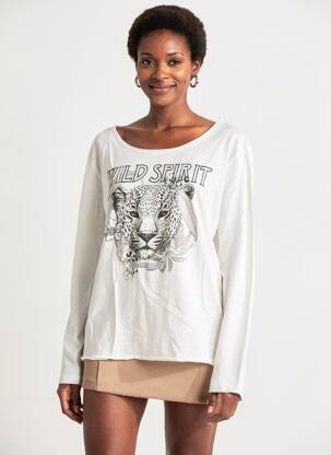 T-shirt manches longues manches longues beige LOLA ESPELETA femme