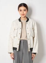 Blouson col v beige VILA femme
