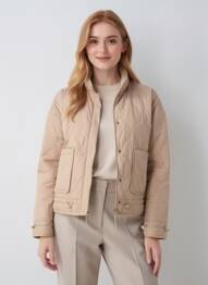 Doudoune poches sans capuche beige OBJECT femme