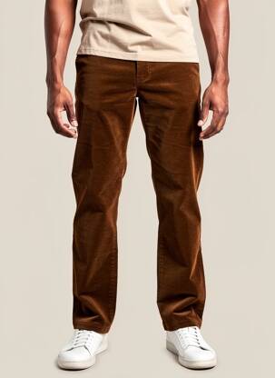 Pantalon chino stretch taille normale marron CAMBRIDGE homme