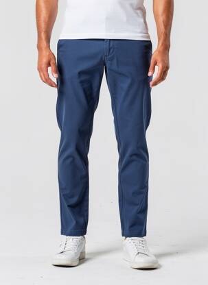 Pantalon chino tissage popeline taille normale bleu CAMBRIDGE homme