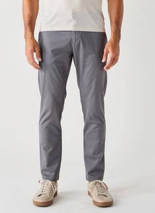 Pantalon chino tissage popeline taille normale gris CAMBRIDGE homme