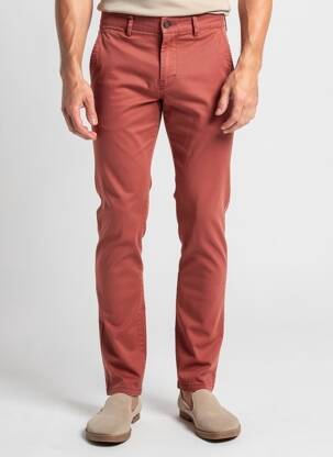 Pantalon chino stretch taille normale orange CAMBRIDGE homme
