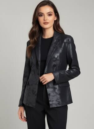 Blazer poches noir HBT femme