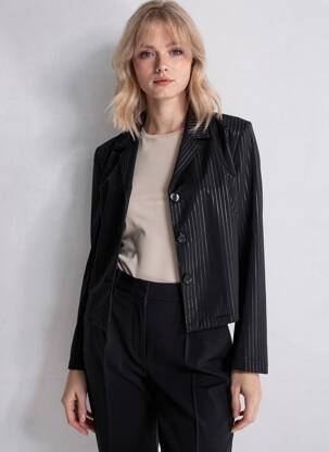 Blazer coupe cintrée noir HBT femme