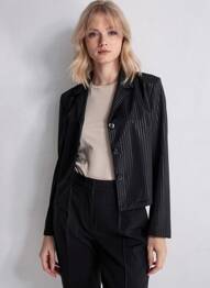 Blazer coupe cintrée noir HBT femme