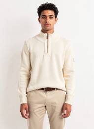 Pull manches longues manches longues beige TIMEZONE homme