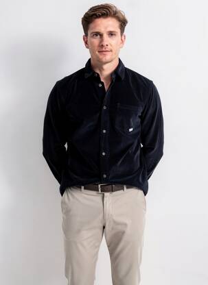 Chemise manches longues coupe droite bleu PULL IN homme