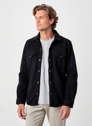 Veste casual fermeture boutonnée sur le devant noir PULL IN homme