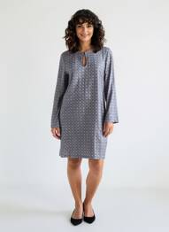 Robe courte manches longues manches longues gris SURKANA femme