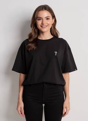 T-shirt stretch manches courtes noir RAGWEAR femme
