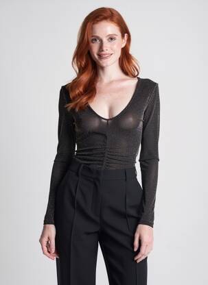 Body stretch manches longues noir PLEASE femme