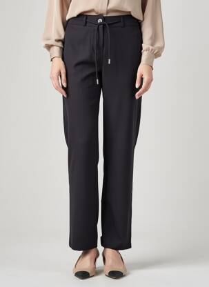 Pantalon droit stretch taille normale noir HBT femme